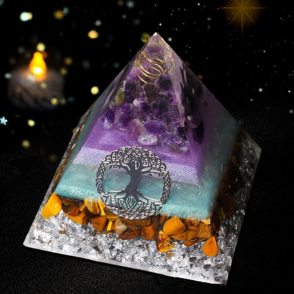 PandaHall Tree of Life Orgonite Pyramid Resin Energy Generators, Reiki Natural Mixed Gemstone Chips Inside for Home Office Desk Decoration...
PandaHall Tree of Life Orgonite Pyramid Resin Energy Generators, Reiki Natural Mixed Gemstone Chips Inside for Home Office Desk Decoration...