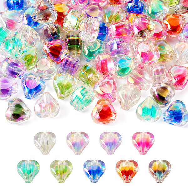 PandaHall 72Pcs 9 Colors UV Plating Rainbow Iridescent Acrylic Beads, Two Tone Bead in Bead, Heart, Mixed Color, 11x11.5x8mm, Hole: 3mm..., Multicolor
PandaHall 72Pcs 9 Colors UV Plating Rainbow Iridescent Acrylic Beads, Two Tone Bead in Bead, Heart, Mixed Color, 11x11.5x8mm, Hole: 3mm..., Multicolor