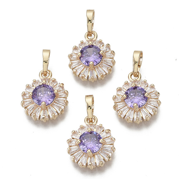 PandaHall Brass Micro Cubic Zirconia Charms, with Snap on Bails, Flat Round, Light Gold, Lilac, 15x12x5mm, Hole: 6x4mm Brass+Cubic Zirconia..., Purple
PandaHall Brass Micro Cubic Zirconia Charms, with Snap on Bails, Flat Round, Light Gold, Lilac, 15x12x5mm, Hole: 6x4mm Brass+Cubic Zirconia..., Purple