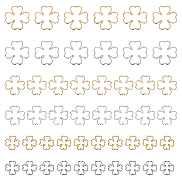 PandaHall CHGCRAFT 48Pcs 6 Style 316 Stainless Steel Link Rings, Clover, Mixed Color, 12~20x12~20x1mm 316 Surgical Stainless Steel Clover
PandaHall CHGCRAFT 48Pcs 6 Style 316 Stainless Steel Link Rings, Clover, Mixed Color, 12~20x12~20x1mm 316 Surgical Stainless Steel Clover