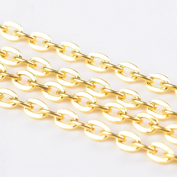 PandaHall Iron Cable Chains, Unwelded, with Spool, Flat Oval, Cadmium Free & Lead Free, Golden Color, 3x2x0.5mm, about 32.8 Feet(10m)/roll...
PandaHall Iron Cable Chains, Unwelded, with Spool, Flat Oval, Cadmium Free & Lead Free, Golden Color, 3x2x0.5mm, about 32.8 Feet(10m)/roll...