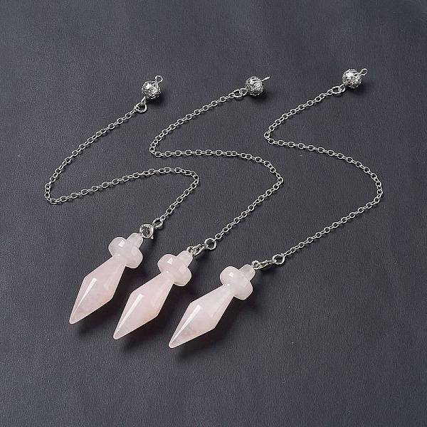 PandaHall Natural Rose Quartz Pointed Dowsing Pendulums, with Rack Plating Brass Findings, Cadmium Free & Lead Free, Bicone, 229x2.5mm, Hole...
PandaHall Natural Rose Quartz Pointed Dowsing Pendulums, with Rack Plating Brass Findings, Cadmium Free & Lead Free, Bicone, 229x2.5mm, Hole...