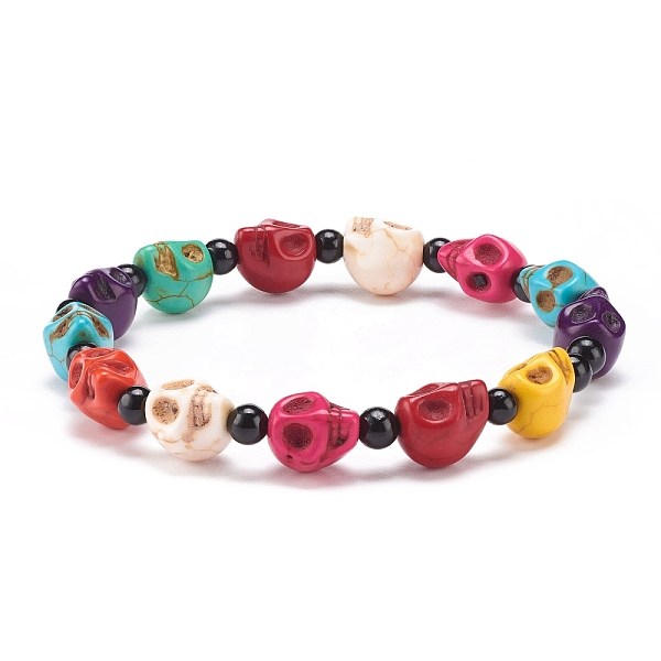 PandaHall Natural Mashan Jade Skull & Synthetic Turquoise(Dyed) Beaded Stretch Bracelet, Gemstone Jewelry for Women, Colorful, Inner...
PandaHall Natural Mashan Jade Skull & Synthetic Turquoise(Dyed) Beaded Stretch Bracelet, Gemstone Jewelry for Women, Colorful, Inner...