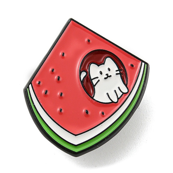 PandaHall Cartoon Fruit with Cat Enamel Pins, Black Alloy Badge for Backpack Clothes, Watermelon, 31x28x1.5mm Alloy+Enamel Watermelon Red
PandaHall Cartoon Fruit with Cat Enamel Pins, Black Alloy Badge for Backpack Clothes, Watermelon, 31x28x1.5mm Alloy+Enamel Watermelon Red