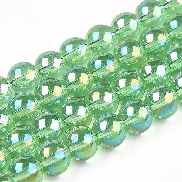 PandaHall Electroplate Transparent Glass Beads Strands, AB Color Plated, Round, Light Green, 8~8.5mm, Hole: 1.5mm, about 51~53pcs/strand...
PandaHall Electroplate Transparent Glass Beads Strands, AB Color Plated, Round, Light Green, 8~8.5mm, Hole: 1.5mm, about 51~53pcs/strand...