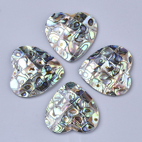 PandaHall Single-Sided Natural Abalone Shell/Paua Shell Pendants, with Freshwater Shell Back, Heart, Colorful, 35x34~35x5mm, Hole: 1.4mm...
PandaHall Single-Sided Natural Abalone Shell/Paua Shell Pendants, with Freshwater Shell Back, Heart, Colorful, 35x34~35x5mm, Hole: 1.4mm...
