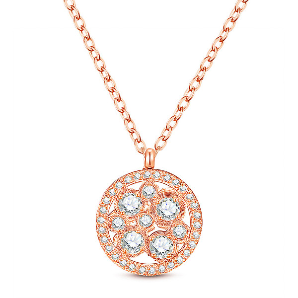 PandaHall SHEGRACE Titanium Steel Pendant Necklace, with Grade AAA Cubic Zirconia and Lobster Caw Clasps, Flat Round, Rose Gold, 15.8 inch...
PandaHall SHEGRACE Titanium Steel Pendant Necklace, with Grade AAA Cubic Zirconia and Lobster Caw Clasps, Flat Round, Rose Gold, 15.8 inch...