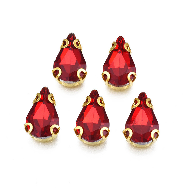 PandaHall Sew on Rhinestone, Transparent Glass Rhinestones, with Iron Prong Settings, Faceted, Teardrop, Siam, 12.5x8x5.5mm, Hole: 1mm Glass..., Red
PandaHall Sew on Rhinestone, Transparent Glass Rhinestones, with Iron Prong Settings, Faceted, Teardrop, Siam, 12.5x8x5.5mm, Hole: 1mm Glass..., Red