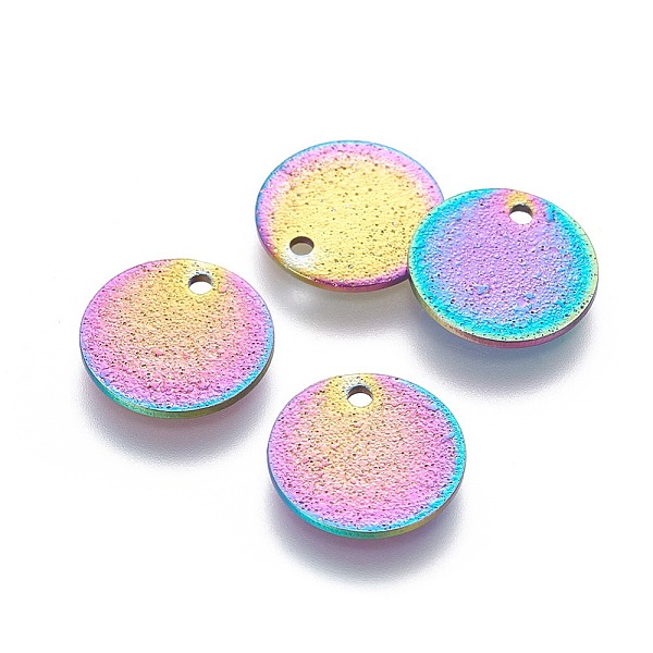PandaHall Ion Plating(IP) 304 Stainless Steel Charms, Textured, Flat Round, Rainbow Color, 12x1mm, Hole: 1.4mm 304 Stainless Steel Flat...
PandaHall Ion Plating(IP) 304 Stainless Steel Charms, Textured, Flat Round, Rainbow Color, 12x1mm, Hole: 1.4mm 304 Stainless Steel Flat...
