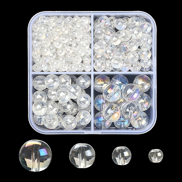 PandaHall 353Pcs 4 Style Glass Bead Strands, Round, AB Color Plated, Clear AB, 4~10mm, Hole: 1mm Glass Round White
PandaHall 353Pcs 4 Style Glass Bead Strands, Round, AB Color Plated, Clear AB, 4~10mm, Hole: 1mm Glass Round White