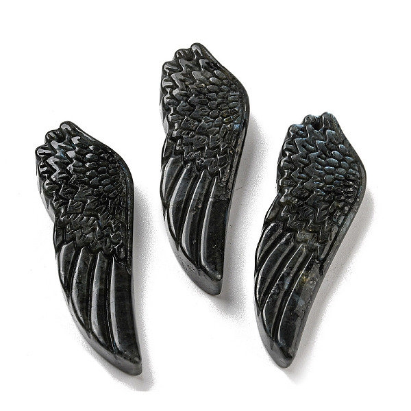 PandaHall Natural Labradorite Pendants, Carved Wing Charms, 56~59x19~22x7~10.5mm, Hole: 1.3mm Labradorite Wing
PandaHall Natural Labradorite Pendants, Carved Wing Charms, 56~59x19~22x7~10.5mm, Hole: 1.3mm Labradorite Wing