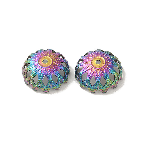 PandaHall 304 Stainless Steel Bead Caps, Flower, Rainbow Color, 12x5.5mm, Hole: 1.2mm 304 Stainless Steel
PandaHall 304 Stainless Steel Bead Caps, Flower, Rainbow Color, 12x5.5mm, Hole: 1.2mm 304 Stainless Steel