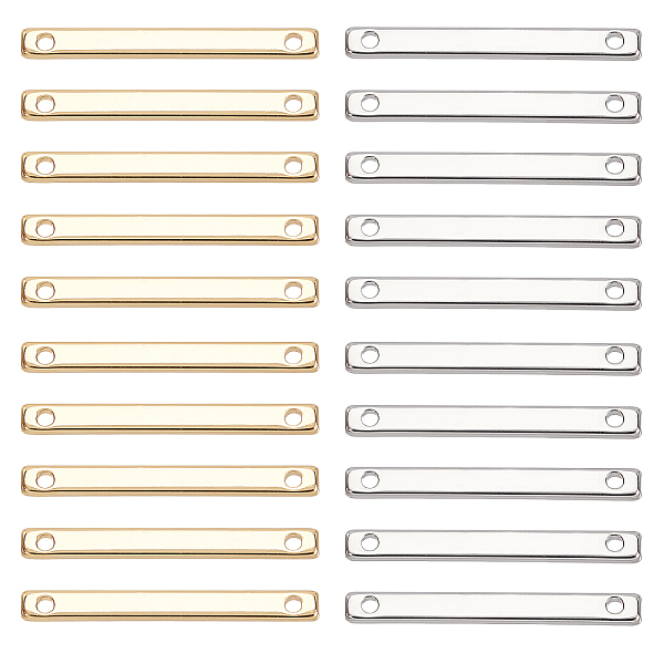 PandaHall Brass Links Connectors, Nickel Free, Rectangle, Mixed Color, 20x2x1mm, Hole: 1mm, 2 colors, 20pcs/color, 40pcs/box Brass Rectangle
PandaHall Brass Links Connectors, Nickel Free, Rectangle, Mixed Color, 20x2x1mm, Hole: 1mm, 2 colors, 20pcs/color, 40pcs/box Brass Rectangle