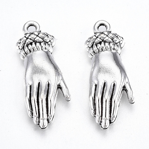 PandaHall Tibetan Style Alloy Pendants, Lead Free & Cadmium Free, Hand, Antique Silver, 26x10x3mm, Hole: 1.6mm Alloy Palm
PandaHall Tibetan Style Alloy Pendants, Lead Free & Cadmium Free, Hand, Antique Silver, 26x10x3mm, Hole: 1.6mm Alloy Palm