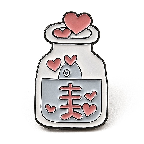 PandaHall Alloy Enamel Pin, Cute Cartoon on Brooches, Electrophoresis Black, Bottle & Fish & Heart, 30x18.5x1.3mm Alloy+Enamel Bottle
PandaHall Alloy Enamel Pin, Cute Cartoon on Brooches, Electrophoresis Black, Bottle & Fish & Heart, 30x18.5x1.3mm Alloy+Enamel Bottle