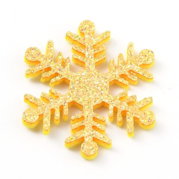 PandaHall Snowflake Felt Fabric Christmas Theme Decorate, with Glitter Gold Powder, for Kids DIY Hair Clips Make, Gold, 3.6x3.15x0.25cm...
PandaHall Snowflake Felt Fabric Christmas Theme Decorate, with Glitter Gold Powder, for Kids DIY Hair Clips Make, Gold, 3.6x3.15x0.25cm...
