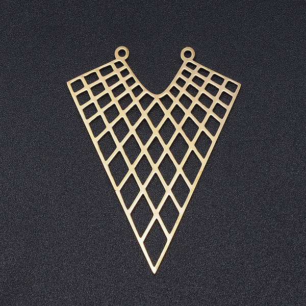 PandaHall 201 Stainless Steel Filigree Pendants, Triangle, Golden, 46x34x1mm, Hole: 1.4mm 201 Stainless Steel Others
PandaHall 201 Stainless Steel Filigree Pendants, Triangle, Golden, 46x34x1mm, Hole: 1.4mm 201 Stainless Steel Others