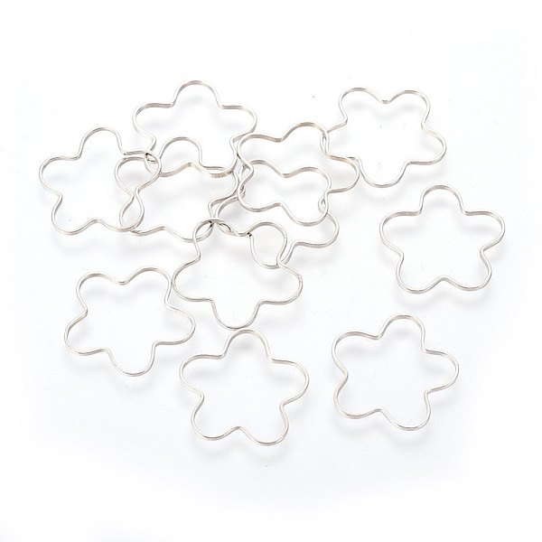 PandaHall Brass Links, Nickel Free, Flower, Platinum, about 17~18mm in diameter, 1mm thick Brass Flower
PandaHall Brass Links, Nickel Free, Flower, Platinum, about 17~18mm in diameter, 1mm thick Brass Flower