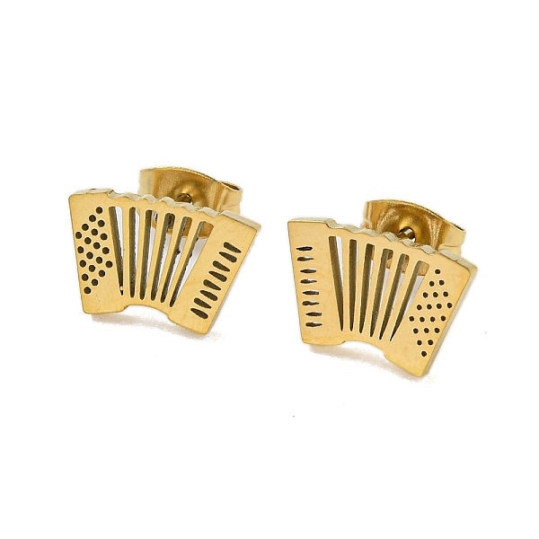 PandaHall 304 Stainless Steel Stud Earrings, Golden, Musical Instruments, 8x12mm 304 Stainless Steel Musical Instruments
PandaHall 304 Stainless Steel Stud Earrings, Golden, Musical Instruments, 8x12mm 304 Stainless Steel Musical Instruments