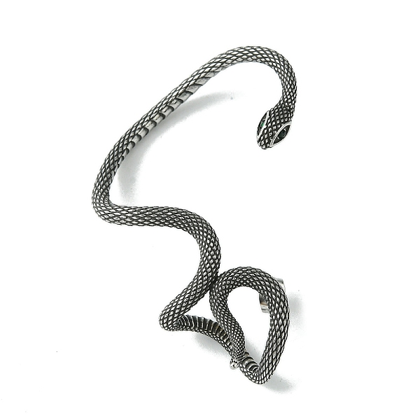 PandaHall 316 Surgical Stainless Steel Cuff Earrings, with Rhinestone, Right, Antique Silver, 60.5x43mm 316 Surgical Stainless Steel Snake
PandaHall 316 Surgical Stainless Steel Cuff Earrings, with Rhinestone, Right, Antique Silver, 60.5x43mm 316 Surgical Stainless Steel Snake