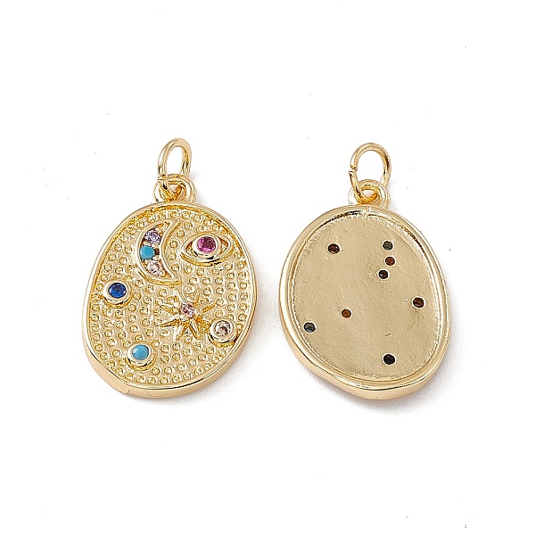 PandaHall Brass Micro Pave Clear Cubic Zirconia Pendants, with Jump Ring, Polygon with Sun & Moon & Eye Charm, Real 18K Gold Plated...
PandaHall Brass Micro Pave Clear Cubic Zirconia Pendants, with Jump Ring, Polygon with Sun & Moon & Eye Charm, Real 18K Gold Plated...