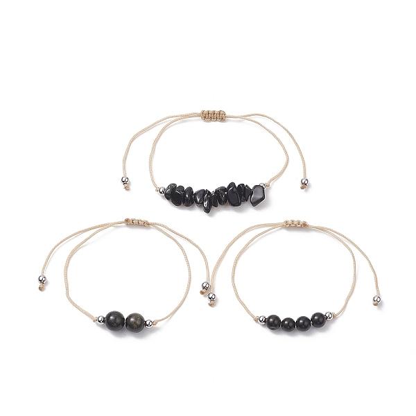 PandaHall 3Pcs 3 Style Natural Obsidian Braided Bead Bracelets Set, Nylon Thread Adjustable Bracelets for Women, Inner Diameter: 3-3/8 inch...
PandaHall 3Pcs 3 Style Natural Obsidian Braided Bead Bracelets Set, Nylon Thread Adjustable Bracelets for Women, Inner Diameter: 3-3/8 inch...