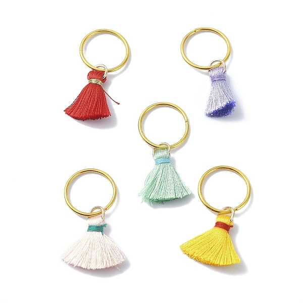 PandaHall Nylon Thread Tassel Pendants, with Golden Iron Jump Rings, Mixed Color, 33.5mm Nylon Multicolor
PandaHall Nylon Thread Tassel Pendants, with Golden Iron Jump Rings, Mixed Color, 33.5mm Nylon Multicolor