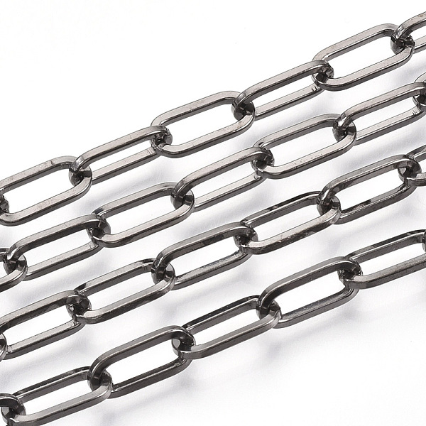 PandaHall Unwelded Iron Paperclip Chains, Flat Oval, Drawn Elongated Cable Chains, with Spool, Gunmetal, 12.5x6x1.2mm, about 82.02 Feet...
PandaHall Unwelded Iron Paperclip Chains, Flat Oval, Drawn Elongated Cable Chains, with Spool, Gunmetal, 12.5x6x1.2mm, about 82.02 Feet...