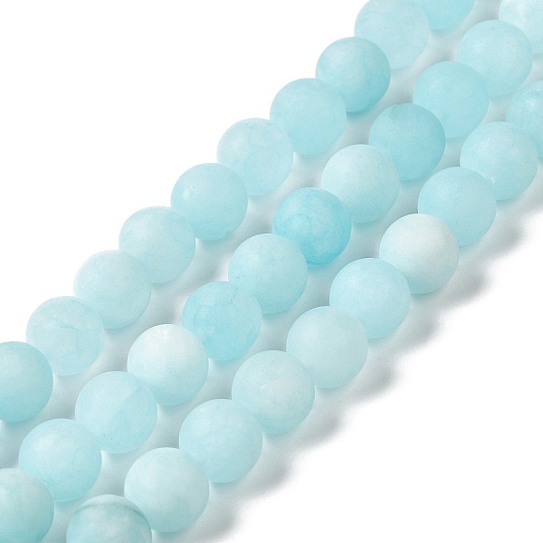 PandaHall Natural Dyed White Jade Beads Strands, Frosted, Round, Light Cyan, 8~8.5mm, Hole: 1mm, about 47~48pcs/strand, 14.69''~14.96''...
PandaHall Natural Dyed White Jade Beads Strands, Frosted, Round, Light Cyan, 8~8.5mm, Hole: 1mm, about 47~48pcs/strand, 14.69''~14.96''...
