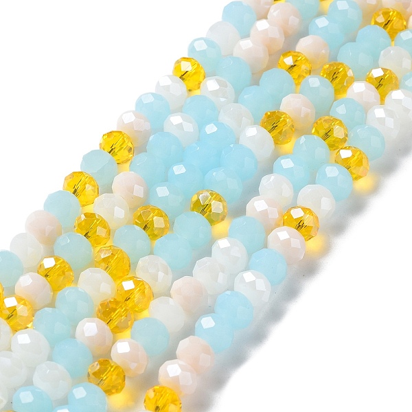 PandaHall Glass Beads Strands, Faceted, Rondelle, Aqua, 8x6mm, Hole: 1mm, about 65~68pcs/strand, 15.7~16.1 inch(40~41cm) Glass Rondelle Cyan
PandaHall Glass Beads Strands, Faceted, Rondelle, Aqua, 8x6mm, Hole: 1mm, about 65~68pcs/strand, 15.7~16.1 inch(40~41cm) Glass Rondelle Cyan