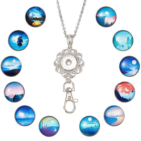 PandaHall SUNNYCLUE 1 Box 12 Styles Snap Button Lanyard Women Office Lanyard ID Badges Card Lanyards for Keys Moon Cabochon Stainless Steel...
PandaHall SUNNYCLUE 1 Box 12 Styles Snap Button Lanyard Women Office Lanyard ID Badges Card Lanyards for Keys Moon Cabochon Stainless Steel...