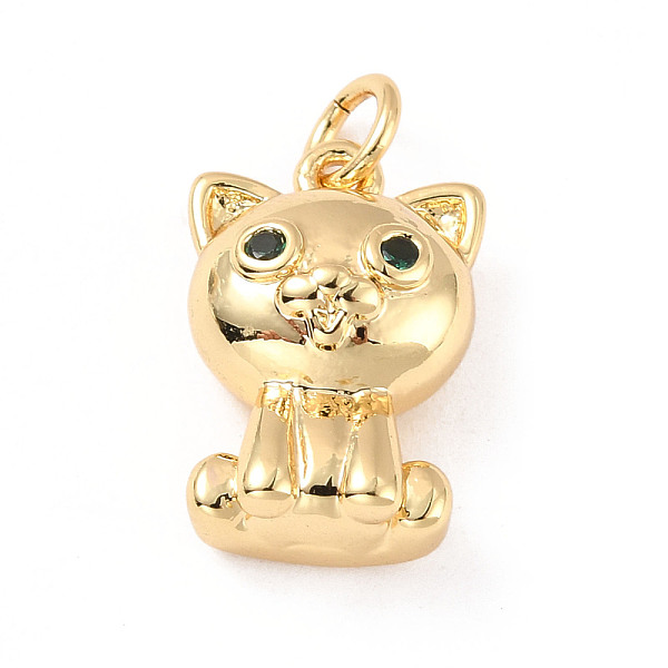 PandaHall Rack Plating Brass Micro Pave Cubic Zirconia Pendants, with Jump Ring, Cadmium Free & Lead Free, Cat, Real 18K Gold Plated..., Green
PandaHall Rack Plating Brass Micro Pave Cubic Zirconia Pendants, with Jump Ring, Cadmium Free & Lead Free, Cat, Real 18K Gold Plated..., Green