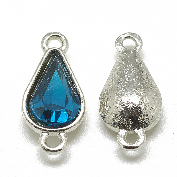 PandaHall Alloy Glass Links connectors, teardrop, Platinum, Teal, 21x10x5~6mm, Hole: 2mm Alloy+Glass Teardrop Cyan
PandaHall Alloy Glass Links connectors, teardrop, Platinum, Teal, 21x10x5~6mm, Hole: 2mm Alloy+Glass Teardrop Cyan