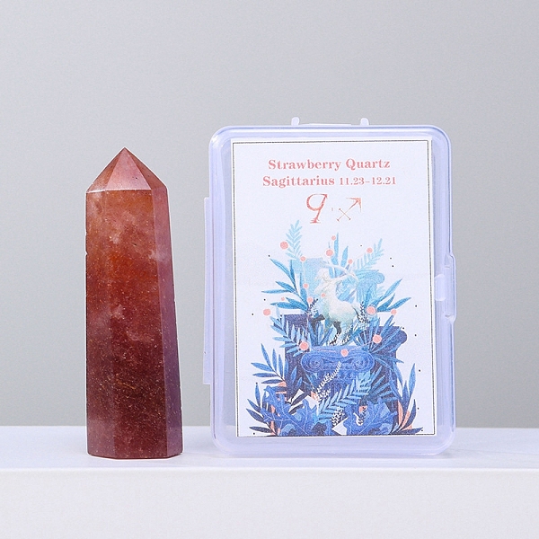 PandaHall Point Tower Natural Strawberry Quartz Healing Stone Wands, for Reiki Chakra Meditation Therapy Decos, Hexagonal Prisms, 50mm...
PandaHall Point Tower Natural Strawberry Quartz Healing Stone Wands, for Reiki Chakra Meditation Therapy Decos, Hexagonal Prisms, 50mm...