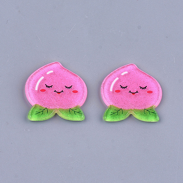 PandaHall Plastic Cabochons, with Glitter Powder, Peach, Hot Pink, 22x21x2mm Plastic Fruit Pink
PandaHall Plastic Cabochons, with Glitter Powder, Peach, Hot Pink, 22x21x2mm Plastic Fruit Pink