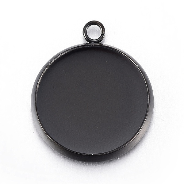 PandaHall Stainless Steel Pendant Cabochon Settings, Flat Round, Electrophoresis Black, Tray: 14mm, 18.5x16x2mm, Hole: 1.8mm Stainless Steel...
PandaHall Stainless Steel Pendant Cabochon Settings, Flat Round, Electrophoresis Black, Tray: 14mm, 18.5x16x2mm, Hole: 1.8mm Stainless Steel...