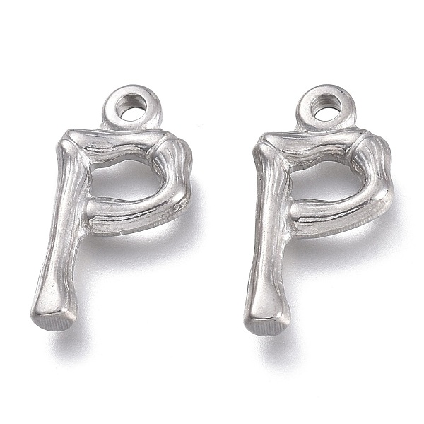 PandaHall 304 Stainless Steel Pendants, Bamboo Shaped Letter, Stainless Steel Color, Letter.P, 17.5~19x10~16x3~4mm, Hole: 1.8~2mm 304...
PandaHall 304 Stainless Steel Pendants, Bamboo Shaped Letter, Stainless Steel Color, Letter.P, 17.5~19x10~16x3~4mm, Hole: 1.8~2mm 304...