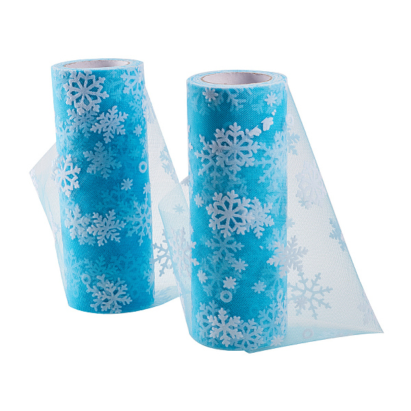 PandaHall Snowflake Deco Mesh Ribbons, Tulle Fabric, Tulle Roll Spool Fabric For Skirt Making, Light Sky Blue, 6 inch(15cm), about...
PandaHall Snowflake Deco Mesh Ribbons, Tulle Fabric, Tulle Roll Spool Fabric For Skirt Making, Light Sky Blue, 6 inch(15cm), about...
