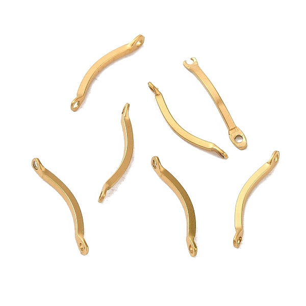 PandaHall Ion Plating(IP) 304 Stainless Steel Connector Charms, Curved Bar Links, Real 18K Gold Plated, 15x2x2.5mm, Hole: 1mm 304 Stainless...
PandaHall Ion Plating(IP) 304 Stainless Steel Connector Charms, Curved Bar Links, Real 18K Gold Plated, 15x2x2.5mm, Hole: 1mm 304 Stainless...