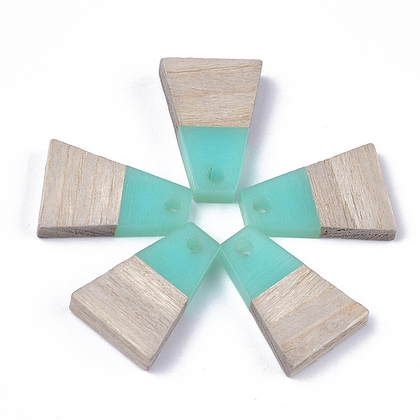 PandaHall Resin & Wood Pendants, Trapezoid, Turquoise, 18x12.5x3~4mm, Hole: 2mm Resin+Wood Trapezoid Green
PandaHall Resin & Wood Pendants, Trapezoid, Turquoise, 18x12.5x3~4mm, Hole: 2mm Resin+Wood Trapezoid Green