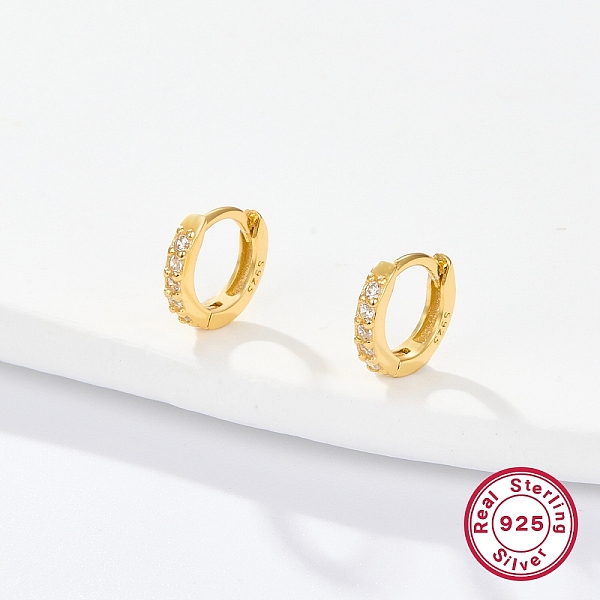 PandaHall 925 Sterling Silver Micro Pave Cubic Zirconia Hoop Earrings for Women, Real 18K Gold Plated, 6x2mm Cubic Zirconia
PandaHall 925 Sterling Silver Micro Pave Cubic Zirconia Hoop Earrings for Women, Real 18K Gold Plated, 6x2mm Cubic Zirconia