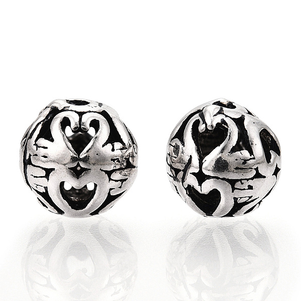 PandaHall 925 Sterling Silver Beads, Hollow Round Ball, Antique Silver, 8.5x8mm, Hole: 1mm Sterling Silver Round
PandaHall 925 Sterling Silver Beads, Hollow Round Ball, Antique Silver, 8.5x8mm, Hole: 1mm Sterling Silver Round