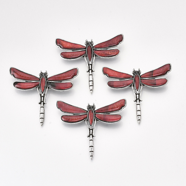 PandaHall Freshwater Shell Brooches/Pendants, with Alloy Findings and Resin Bottom, Rhinestone, Dyed, Dragonfly, Antique Silver, Red...
PandaHall Freshwater Shell Brooches/Pendants, with Alloy Findings and Resin Bottom, Rhinestone, Dyed, Dragonfly, Antique Silver, Red...
