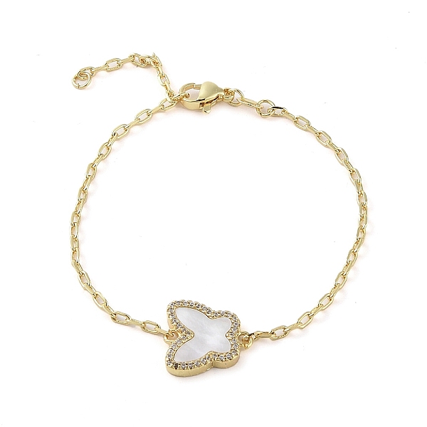 PandaHall Brass Micro Pave Clear Cubic Zirconia Link Bracelets, Butterfly Shel Bracelets for Women, Real 18K Gold Plated, 6-3/4 inch(17.2cm)...
PandaHall Brass Micro Pave Clear Cubic Zirconia Link Bracelets, Butterfly Shel Bracelets for Women, Real 18K Gold Plated, 6-3/4 inch(17.2cm)...