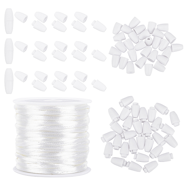 PandaHall DIY Rubber Silicone Necklaces Making Kits, with 30Sets Plastic Breakaway Clasps and 10m Round Nylon Braided String Threads, White...
PandaHall DIY Rubber Silicone Necklaces Making Kits, with 30Sets Plastic Breakaway Clasps and 10m Round Nylon Braided String Threads, White...