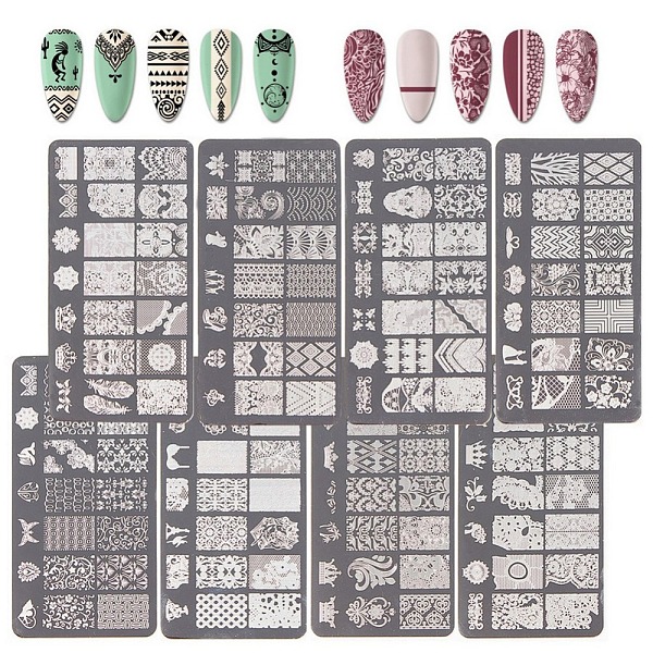PandaHall Lace Flower Stainless Steel Nail Art Stamping Plates, Nail Image Templates, Template Tool, Rectangle, Mixed Pattern, Stainless...
PandaHall Lace Flower Stainless Steel Nail Art Stamping Plates, Nail Image Templates, Template Tool, Rectangle, Mixed Pattern, Stainless...