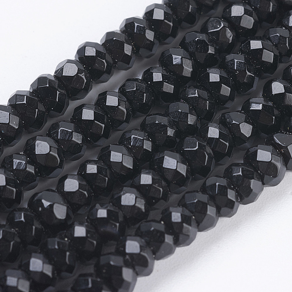 PandaHall Natural Black Onyx Beads Strands, Dyed, Faceted, Rondelle, 4~4.5x2~2.5mm, Hole: 1mm, about 150pcs/strand, 15.1 inch~15.3 inch...
PandaHall Natural Black Onyx Beads Strands, Dyed, Faceted, Rondelle, 4~4.5x2~2.5mm, Hole: 1mm, about 150pcs/strand, 15.1 inch~15.3 inch...