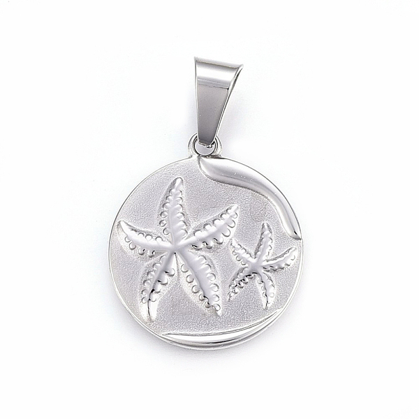 PandaHall 304 Stainless Steel Pendants, Flat Round with Starfish/Sea Stars, Stainless Steel Color, 28x25x3mm, Hole: 10x6mm 304 Stainless...
PandaHall 304 Stainless Steel Pendants, Flat Round with Starfish/Sea Stars, Stainless Steel Color, 28x25x3mm, Hole: 10x6mm 304 Stainless...