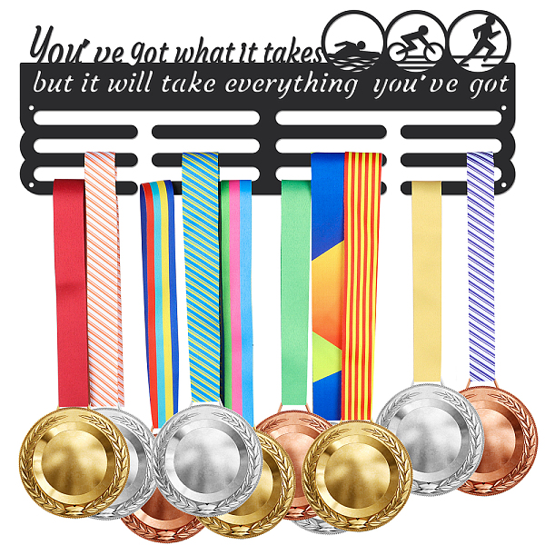 PandaHall Fashion Iron Medal Hanger Holder Display Wall Rack, 3 Line, with Screws, Word You Are Got What It Takes But It Will Take...
PandaHall Fashion Iron Medal Hanger Holder Display Wall Rack, 3 Line, with Screws, Word You Are Got What It Takes But It Will Take...