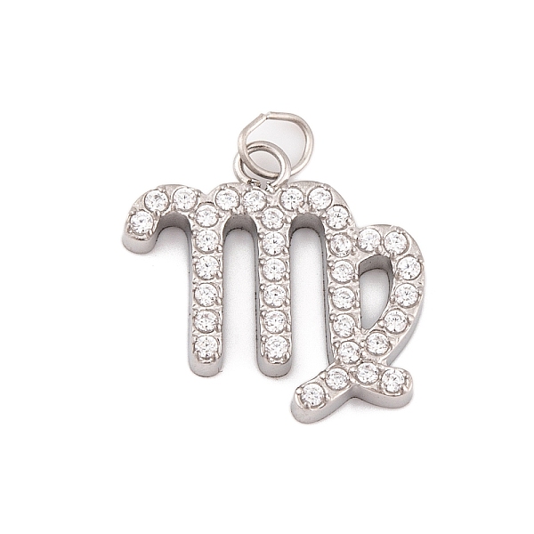 PandaHall 316 Stainless Steel Micro Pave Cubic Zirconia Pendants, with Jump Rings, Stainless Steel Color, 12 Constellation Charm, Stainless..., Clear
PandaHall 316 Stainless Steel Micro Pave Cubic Zirconia Pendants, with Jump Rings, Stainless Steel Color, 12 Constellation Charm, Stainless..., Clear